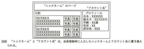 P-SNSのマイページのイメージ